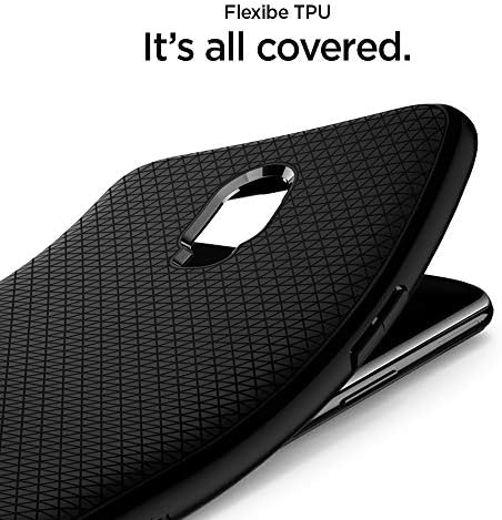 Armadura de ar líquido de Spigen projetada para o OnePlus 6t Case - Black