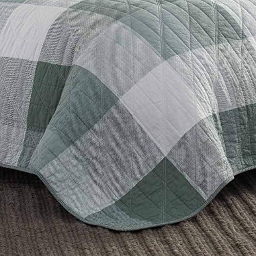 Eddie Bauer - Conjunto de colcha King, roupas de cama reversíveis de algodão com shams combinando, decoração de casa de peso