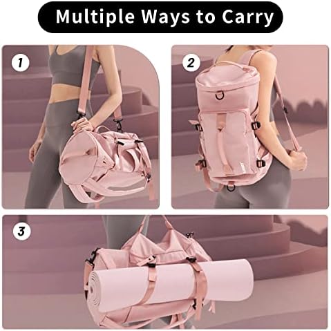 Backpack de bolsas de ginástica para mulheres e homens esportes duffle back backpack weekender bolsa durante a noite com compartimento