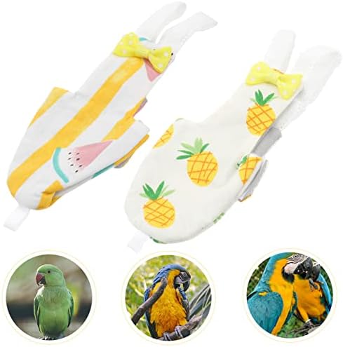 2pcs Macaw com fraldas de vôo cinzas Toços de vôo Budgie Moeds Freias, pássaro (aranha aleatória, Cockatiel Floral Birds Mini Pad fraldas canárias