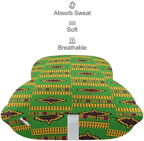 African Print Ancara Pattern Car pescoço travesseiro de carro macio Costura de cabeça travesseiro Piano de almofada de descanso 2 pacote para dirigir viajar