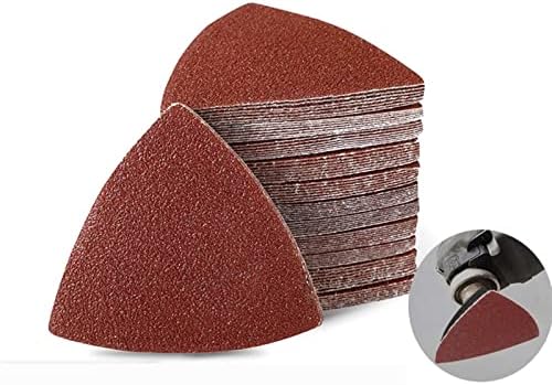 Avkart 100pcs Lia triangular Gancho e lençóis Triângulo de loop FIXA FIXA 3-1/8 polegadas Multi-Tool Pad Pad 40-400 Grit