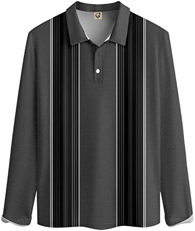Camisas de pólo de golfe para homens de manga comprida umidade de umidade dri fit