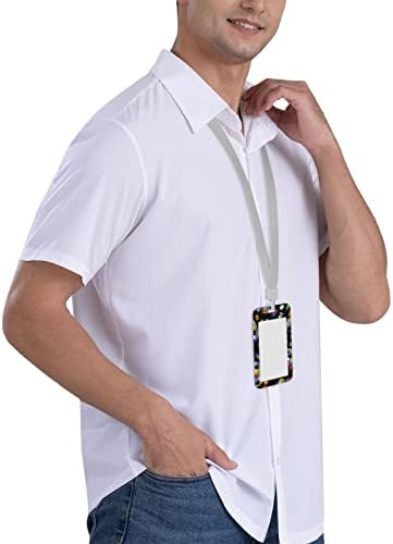 VERITCAL ID ID Badge Card Cards com cordão destacável Strap Strap Autismo Consciência do quebra -cabeça Protetor