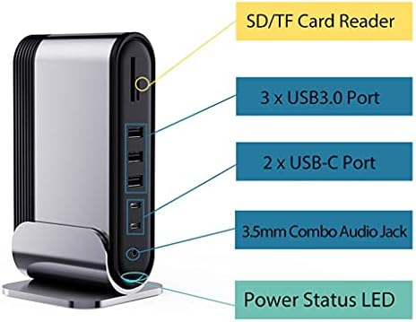 Wenlii 17 em 1 USB C Cubra C Tipo C a Multi 4KHD RJ45 VGA USB 3.0 PD Power Adapter Docking Station para laptop hub USB-C