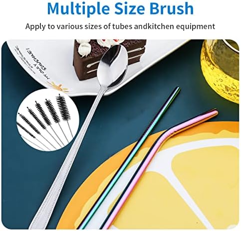 Brush de drenagem flexível de 10pcs e pincel de limpador de palha, escova de limpeza de tubos, escova de mangueira dupla de aço