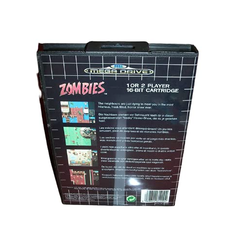 ADITI ZOMBIES UE Tampa com caixa e manual para sega megadrive Gênesis Console de videogame de 16 bits cartão MD
