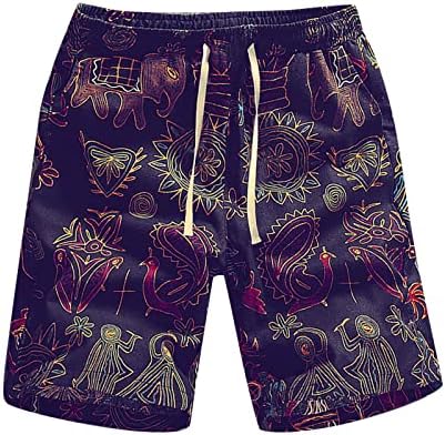 Masculino shorts masculinos baús de natação rápida shorts de praia floral havaianos roupas de banho de banho de banho com bolsos