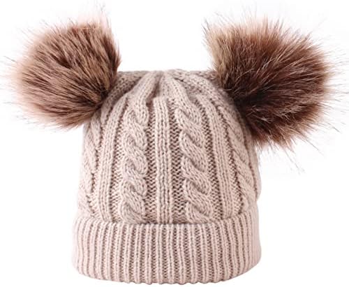 Chapéu maconha pom faux criança chapéu de chapéu de inverno algodão chapéu de algodão meninas garotas chapéu chapéu chapéu de