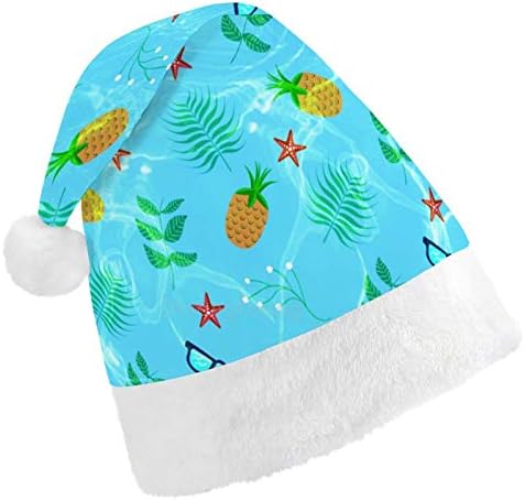 Chapéu de Papai Noel de Natal, Chapéu de Férias de Natal para Abacaxi de Praia para Adultos, Chapéus de Natal de Comforto