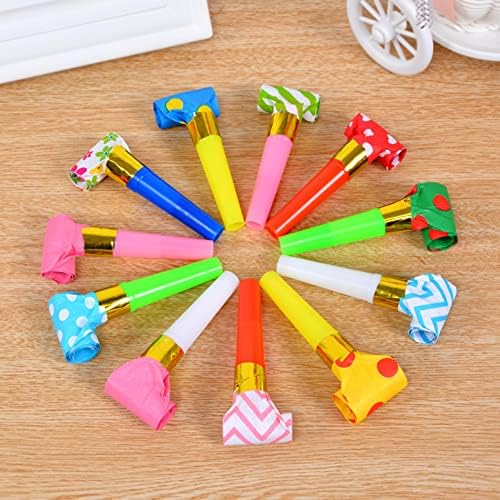 100 PCs Blowouts Fainymakers Blow Outs Whistles Blowers Supplies Fabricantes de ruído Crianças Toys Adereços de palestra para crianças Adultos Random Color Random