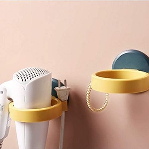 XJJZS Montagem de parede Montou o secador de cabelo Organizador do soprador Banheiro Hair Helter Porque da banheiro Acessórios de banheiro de plástico de plástico