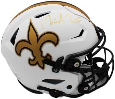 Mike Thomas assinou o capacete lunar da NFL autêntico da NFL Authentic Speed ​​Speed ​​Flex - capacetes NFL autografados -