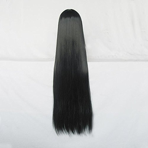 Boku wa tomodachi ga sukunai mikazuki yozora longa 80 cm de costura preta reta Black Wig + Cap de peruca grátis