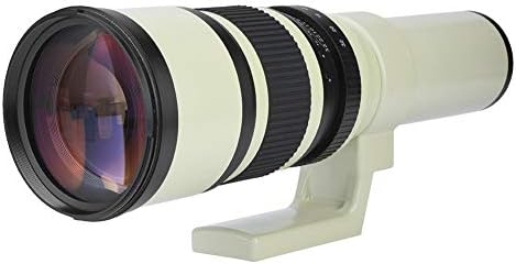 Lente telefoto yuanjs, profissional de 500 mm F6.3 Foco fixo da lente telefoto para câmeras DSLR SLR WHITE