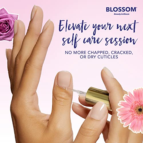 Blossom hidratando, hidratante, fortalecedor, óleo de cutícula perfumada, infundida com flores reais, feitas nos EUA, 0,42