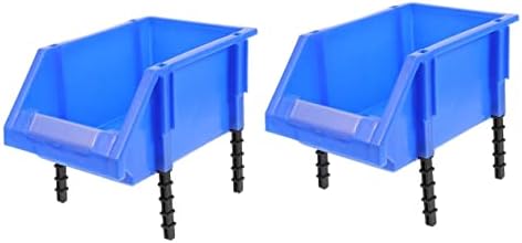 Caixa de armazenamento oblíqua da caixa de cabilock 2pcs caixa de ferramentas azul materiais de plástico C6