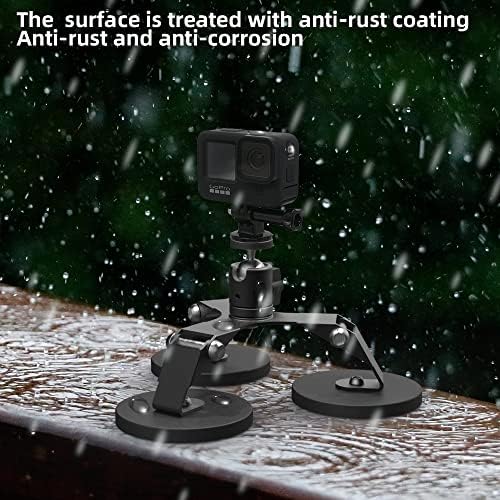 Surewo Magnetic Action Camera Mount for GoPro 11, suporte de copo Triple Magnet Cup de montagem compatível com a GoPro