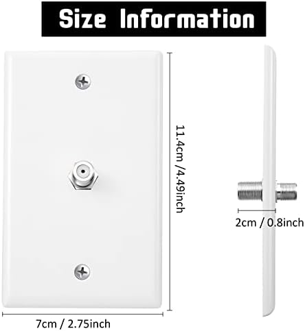 Placa de parede da parede do conector de 1 porta Placa de parede Placa de parede coaxial Placas de parede de parede Jack de parede