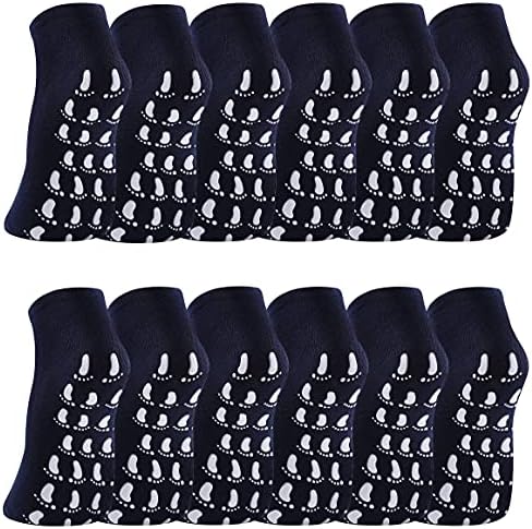Wanzhihui 12 pares de meias de chinelos para mulheres não deslizam meias de trampolim para meias para adultos para adultos
