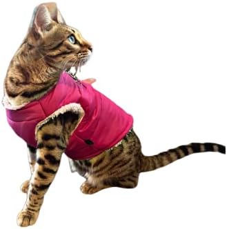 Jaqueta de colete de gato de estimação de animais de estimação MIMO, impermeável e quebra -vento com arnês, vestuário para
