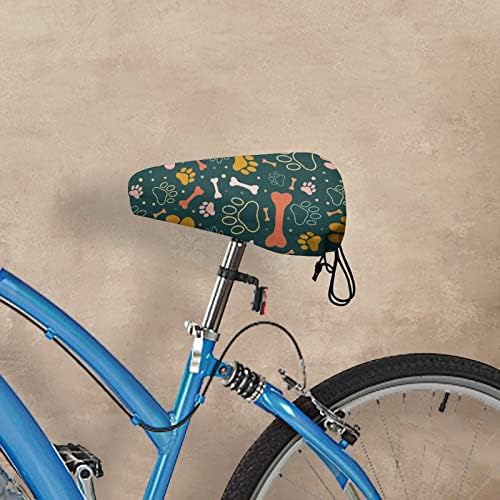 Palhetas coloridas de desenhos animados, tampa da camada de bicicleta à prova d'água e cobertura de almofada de sela macia ajustável