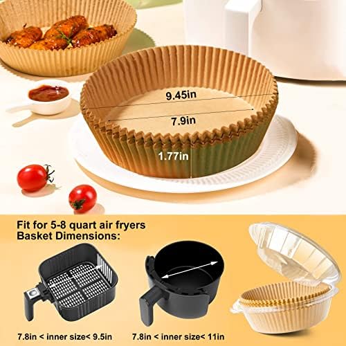 Air Fryer Disponicle Paper Dreamer-130pcs 7.9 Round Pergulhment Paper Fryer Lines não