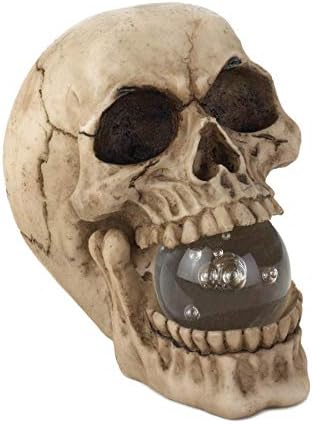 Wakatobi Alteração de cor LED Night Up Crystal Ball Halloween Humano 4 estátua de crânio