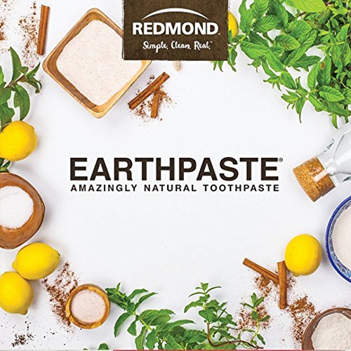 Redmond Earth pasta - pasta de dente não fluorida natural, tubo de 4 onças
