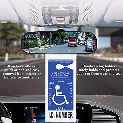 Handicap Placard Solder,- 10,6 x 5 Ultra Transparent de desativado Permissão de estacionamento Placard Protetor de protetor