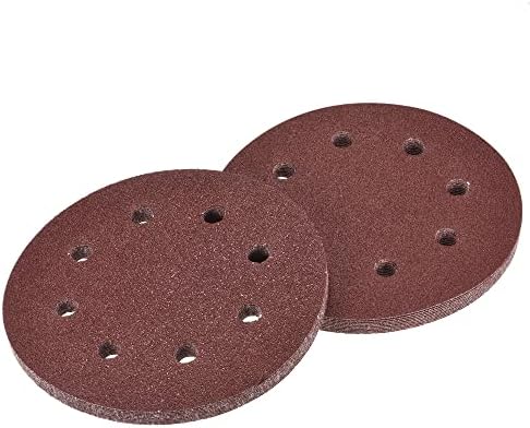 UXCELL 7 polegadas Gancho e lixamento Landing Disc 40/80 Lixa de arremesso de areia 8 orifícios para papel de lixadeira