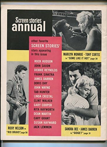 Screen Stories Anual 14 1960-Monaryn Monroe-John Wayne-Ricky Nelson-FN/VF