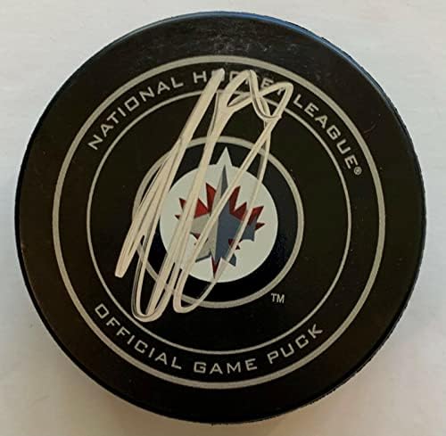 Evander Kane assinou o Winnipeg Jets Hockey Puck autografado PSA DNA COA - Pucks autografados da NHL