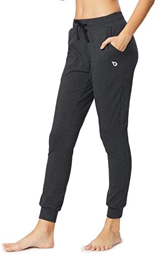 Calça de moletom feminina jogadores de algodão Yoga Lounge Sweat Pants Casual Running Calça cônica com bolsos