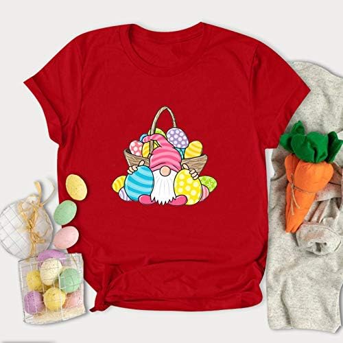 Camiseta engraçada do dia da Páscoa para mulheres ovos de gnome
