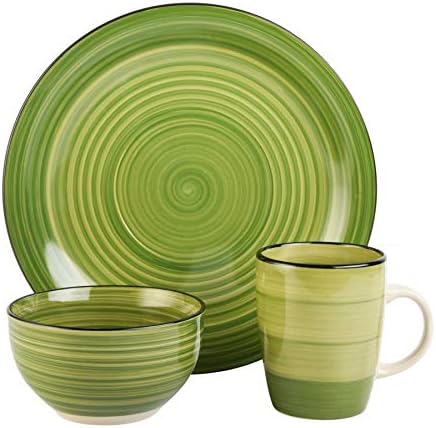 Gibson Home Vibes Dinnerware Conjunto, Serviço para 4, cores variadas