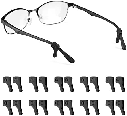 LVVFIT Anti-deslizamento ganchos de orelhas Encontróides Retentores de óculos de silicone Titulares de templos para óculos