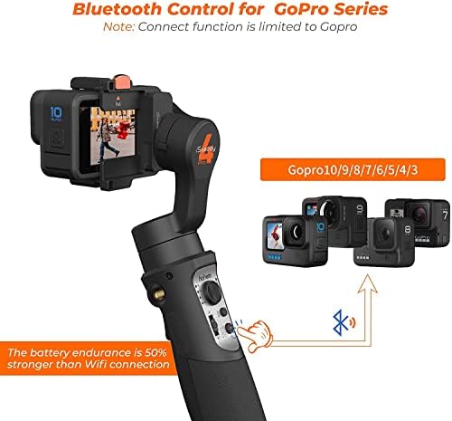 HOHEM ISTEADY PRO 4 Câmera de ação Estabilizador Gimbal IPX4 Prevenido água de respingo 150g Conexão rápida compatível