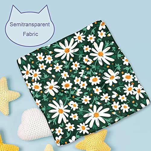 Little White Daisy sai de 2 peças bandanas de cachorro lavável cão lenço de gorjeta ajustável babador para pequenos cães grandes cães cães gatos gatos animais de estimação