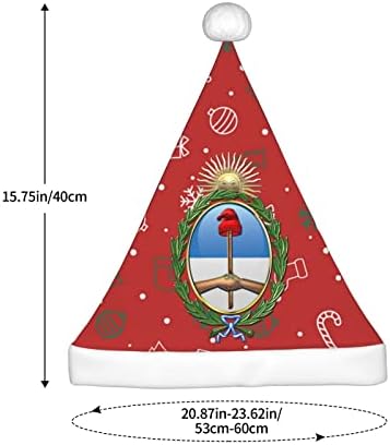 Emblema da argentina símbolo engraçado adultos luxuoso chapéu de natal para mulheres e homens chapéu de férias de natal