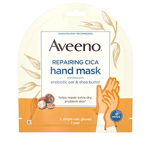 Aveeno reparando máscara manual CICA com aveia prebiótica e manteiga de karité para pele seca extra, parabenada e fragrância