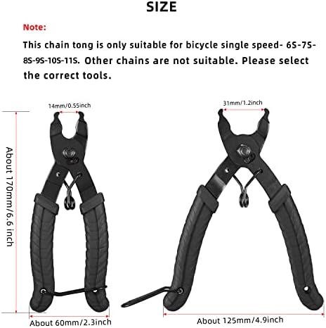 Fly_H Bicicleta Chain Pelers Chain Master Link Pelers Tool +Bike Break Break Tool Chain Cutter Breaker +Bike Wear Detecção