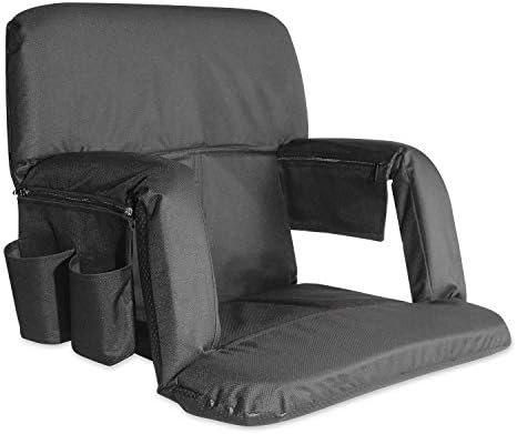 Bleacher Khomo Gear Stadium e cadeira de banco de bancada com almofada reclinável e apoio de braço acolchoados e alças