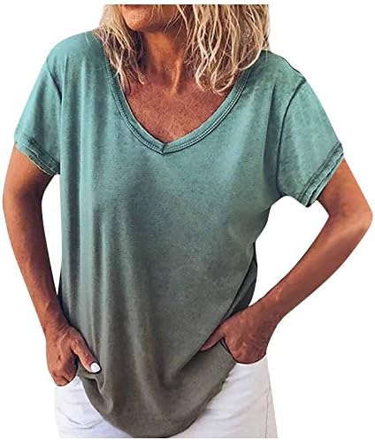 Casual casual de manga curta de pêlo de pescoço quadrado de manga curta e tamanho fofo para mulheres camisetas estampadas fofas