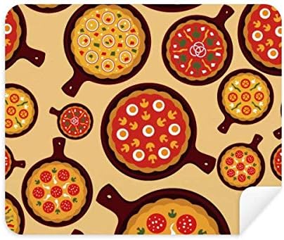 Pizza Italy Tomate Foods Peppers Limpando Limpador de tela 2pcs Camurça tecido