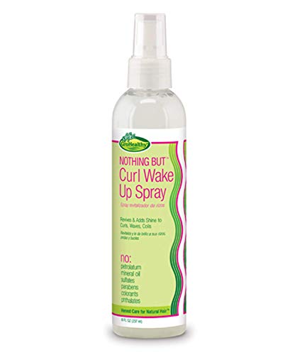 Nada além de spray de acordar com curta - Sulfato Definição de Curl, spray de reciclagem de cacho para destangões de cabelos