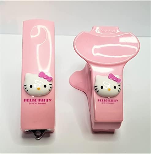 Sanrio Korea Hello Kitty Escola Escola Papelaria Ganteador + Removedor de Grampos + Staples Conjunto, Pink