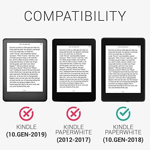Kwmobile Case Compatível com Kindle Paperwhite - Case PU E -Reader Tampa - Não toque no meu e -reader branco/preto
