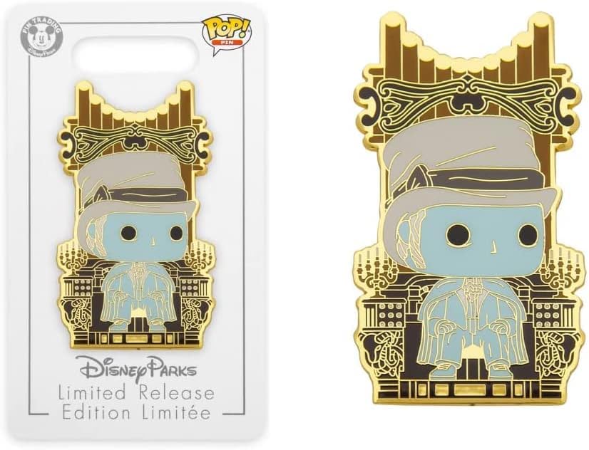The Souls of Haunted Mansion Disney Ghosts Spirit Personagens Faciada com Hitchhiking Board Game + Victor Geist Organ Player Spooky Pop Pin 2 itens