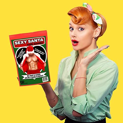 Bombas de banho de Papai Noel Sexy - Bombas de banho vermelho para mulheres - presentes de mordaça de Natal para adultos - Funny Stocking Stuffer Gifts Mulheres - Elefante Branco, Secret Santa Black Cherry Scent